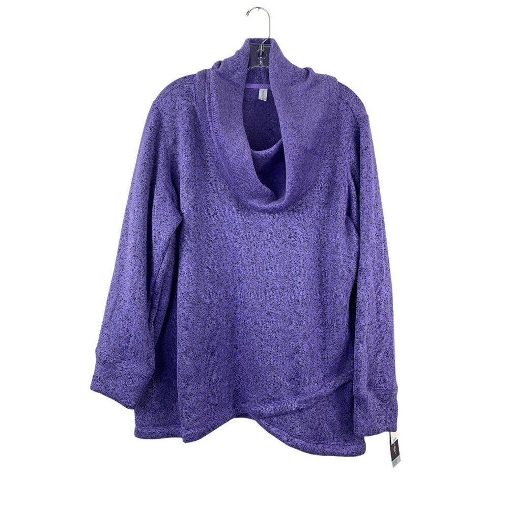 Ideology Women's Japanese Iris Fleece Pullover Sweater
